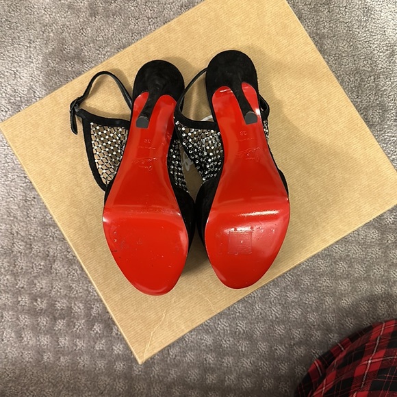 Christian louboutin plougesta Alta strass 150 black suede heels - Picture 4 of 9